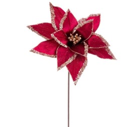 POINSETTIA TEJIDO BURDEOS 50 X 30 CM