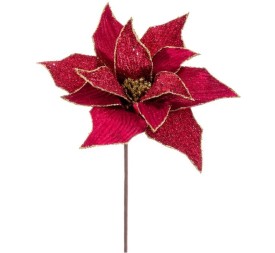 POINSETTIA TEJIDO BURDEOS 50 X 30 CM