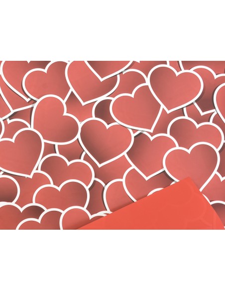 BOBINA PERLATO DISEÑO CORAZON ROJO 0,7X40M