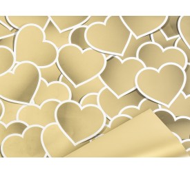 BOBINA PERLATO DISEÑO CORAZON ORO 0,7X40M