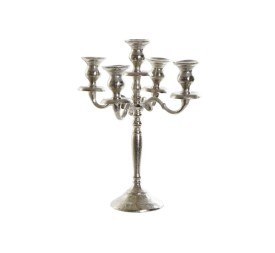 CANDELABRO ALUMINIO 22X22X34 PLATEADO