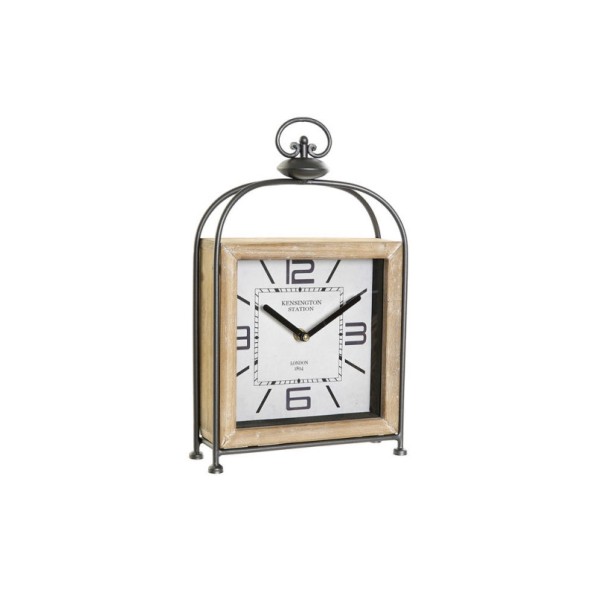 RELOJ SOBREMESA METAL MDF 22X7X35 NATURAL