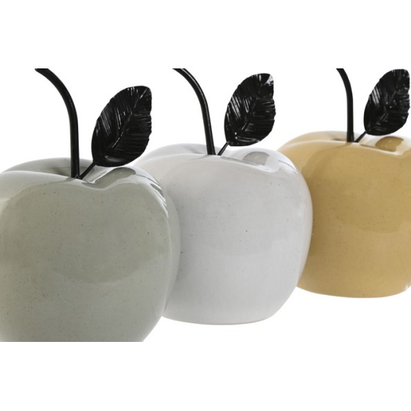 DECORACION PORCELANA 12X12X16 MANZANA 3 SURT.