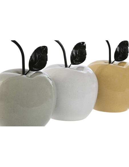DECORACION PORCELANA 12X12X16 MANZANA 3 SURT.