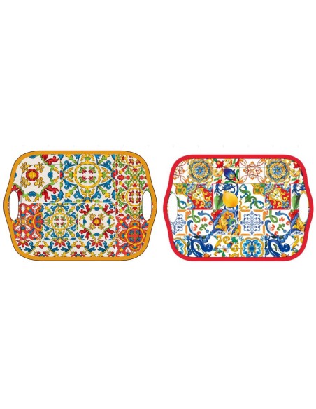 BANDEJA MELAMINA 36X26X2,5 LIMONES 2 SURT.