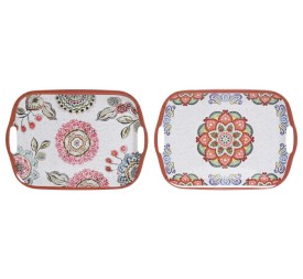BANDEJA MELAMINA 36X26X2,5 MANDALA 2 SURT. (0890)