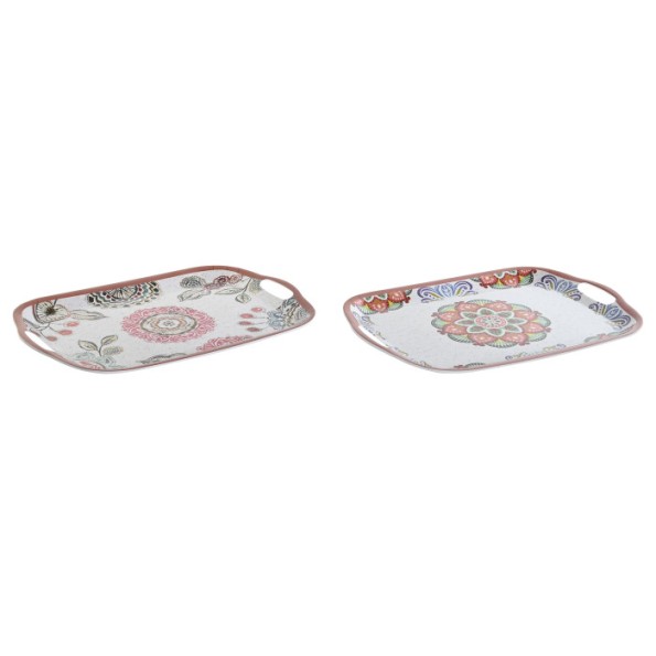BANDEJA MELAMINA 36X26X2,5 MANDALA 2 SURT. (0890)