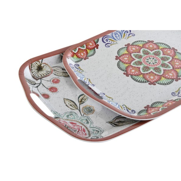 BANDEJA MELAMINA 36X26X2,5 MANDALA 2 SURT. (0890)