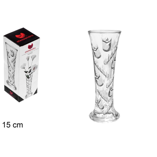FLORERO CRISTAL MAR 15 CM