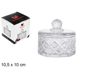 BOMBONERA CRISTAL DIAMANTE 10,5X10CM