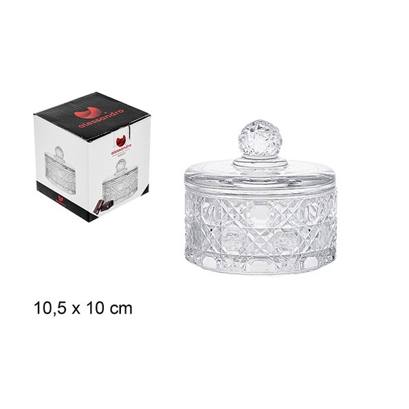 BOMBONERA CRISTAL NARO 10,5X10 CM