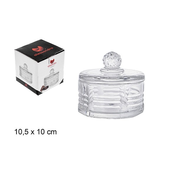 BOMBONERA CRISTAL PRATO 10,5X10 CM