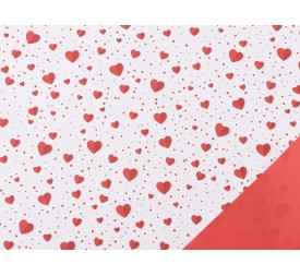 BOBINA PERLATO CORAZONES ROJOS DIFERENTES TAMAÑO 0,7X40M