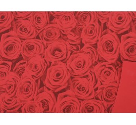 BOBINA PERLATO ROJO ROSAS ROJAS 0,7X40M