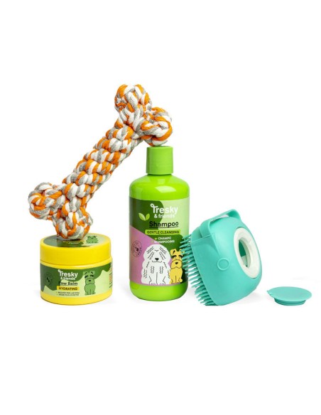 Mayorista Regalo Set Higiene Mascotas Tresky & Friends 4pcs Wellness | Mundo Flor