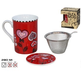 TAZA MUG LOVE 280ML C/FILTRO Y TAPA