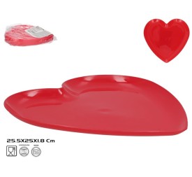 PLATO CORAZON ROJO 17,5X15X1,3 CM