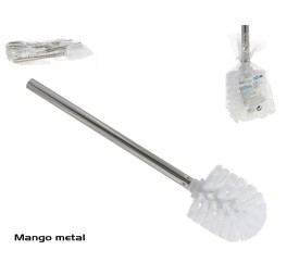 ESCOBILLA WC M/ACERO BLANCO 34.5X7.5CM