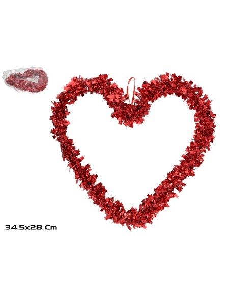 CORONA ESPUMILLON CORAZON 34,5X28 CM CORONA ESPUMILLON CORAZON 34,5X28 CM