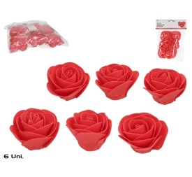 SET 6 CAPULLOS DE ROSA 5,5X5X3,8 CM