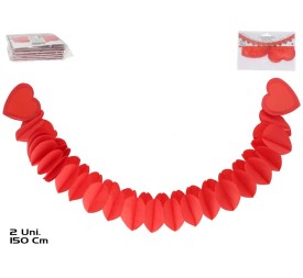 SET 2 GUIRNALDAS CORAZON 150X8,5X8 CM