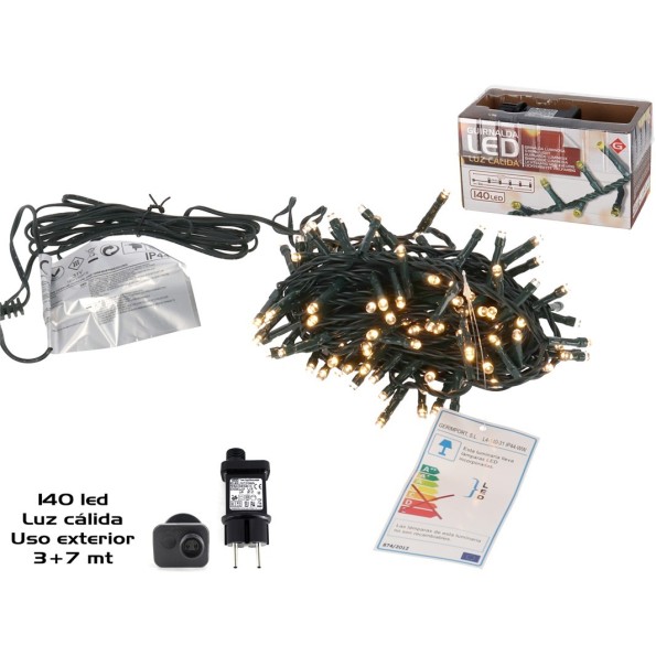 GUIRNALDA 140LED CAL EXT ADAP FUN 3+7M