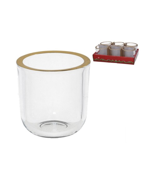 PORTAVELAS VASO LIA 8,7X8,7X9,2 CM