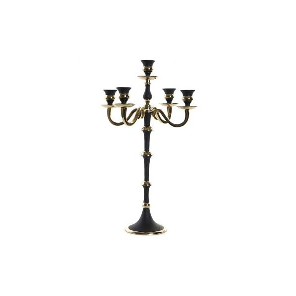 CANDELABRO ALUMINIO 30X30X50 DORADO