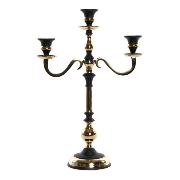 CANDELABRO ALUMINIO 43X5X30 DORADO