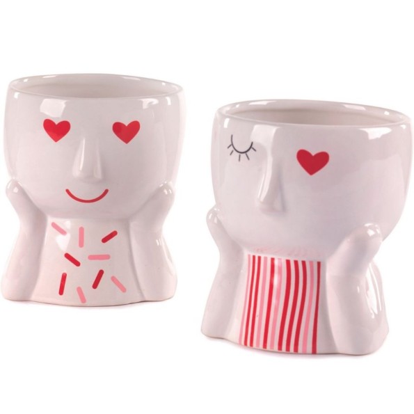 MACETERO SONRISAS CON CORAZONES GR. CERAMICA 13X12H14 (2 SURT)