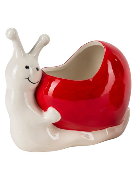 MACETERO CERÁMICA 17,5X10,5 H 16 CORAZÓN CARACOL