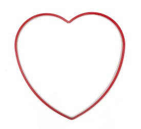 CORAZON METALICO D40 ROJO