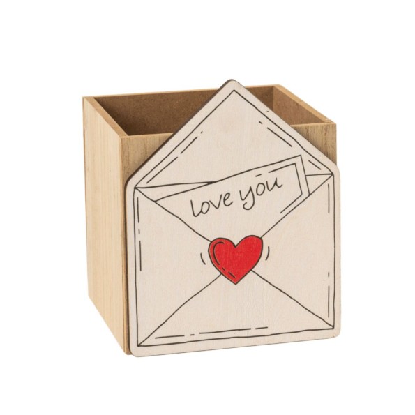 CAJA SOBRE DE MADERA LOVE YOU 10X10.5 H12.5