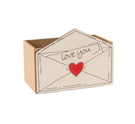 CAJA SOBRE DE MADERA LOVE YOU RECTANGULAR 20X10,5 H14