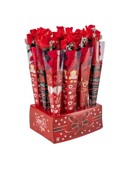 CONO CON FLOR OSITO POLIESTER 7X7 H42 (1 UNIDAD)