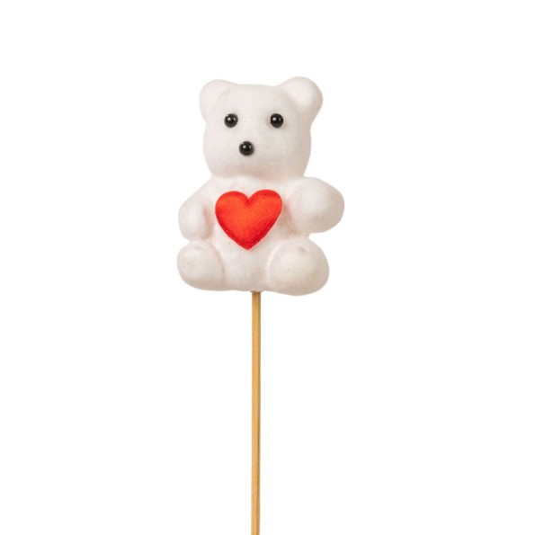 PICK S/18 PELUCHE BLANCO  CORAZON  5X7.5 H35