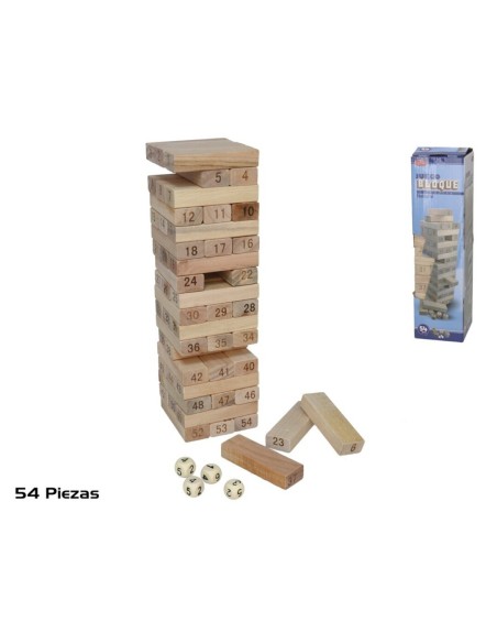 JUEGO BLOQUE MADERA X54 NATURAL 26X07 CM