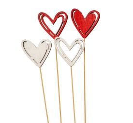 PICK S/12 CORAZÓN 2 MIX DES 2 MIX COL ROJO Y BLANCO F7 H40