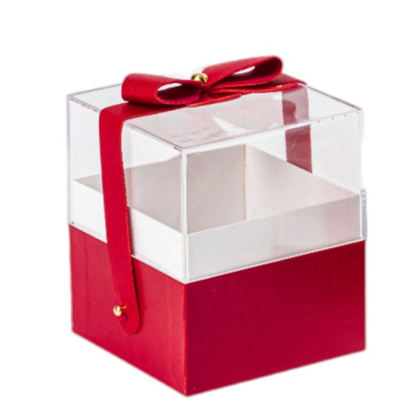 CAJA REGALO ROJA 9,5X9,5 H11