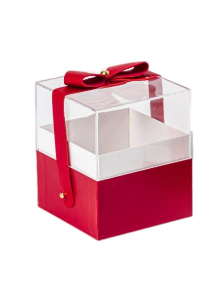 CAJA REGALO ROJA 9,5X9,5 H11