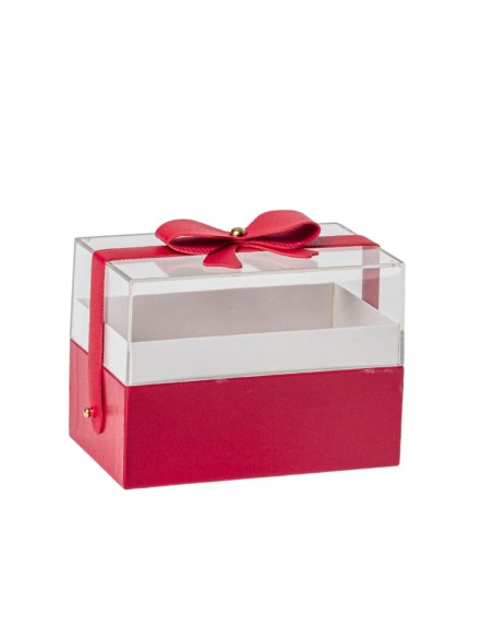 CAJA REGALO ROJA RECTANGULAR 14X9 H10