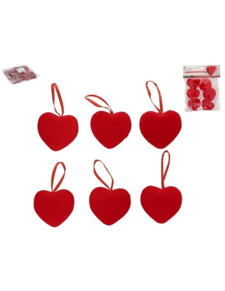 CORAZON COLGANTE X6  LOVE 5X4,5X2CM