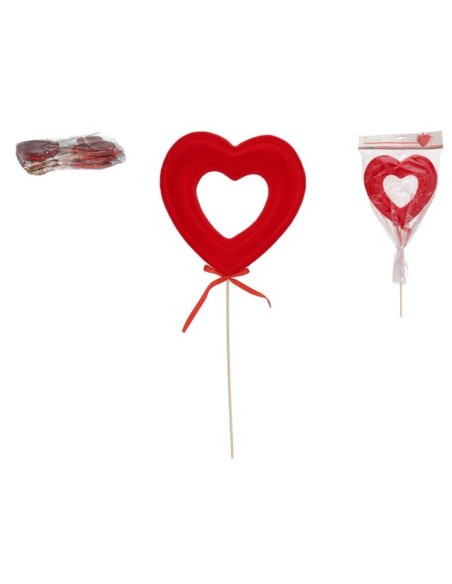 STICK CORAZON TERCIOPELO GRANDE 19X3X43 CM