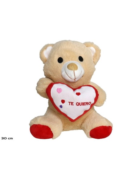 OSITO CORAZON ROSE 30 CM