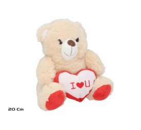 OSITO CORAZON ROSE 20 CM