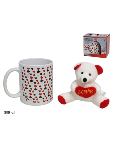 JARRA CON OSO LOVE 10X5X10 CM