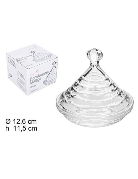 BOMBONERA CRISTAL MALAGA 12,6X11,5CM