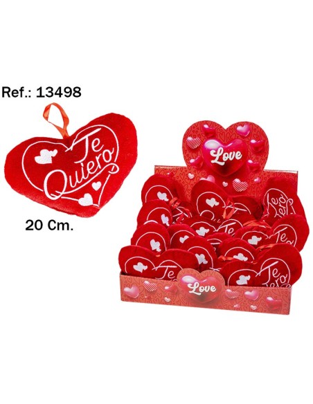 CORAZON TE QUIERO CORAZONES 20CM.