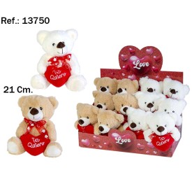 OSITO CORAZON TE QUIERO 21CM. 2 COL