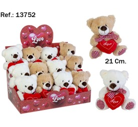 OSO LOVE VICHY CORAZON 21CM. 2 COL